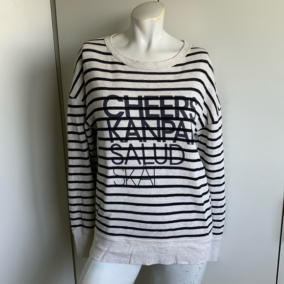 J.Crew cheers medium striped sweatshirt - Picture 1 of 4